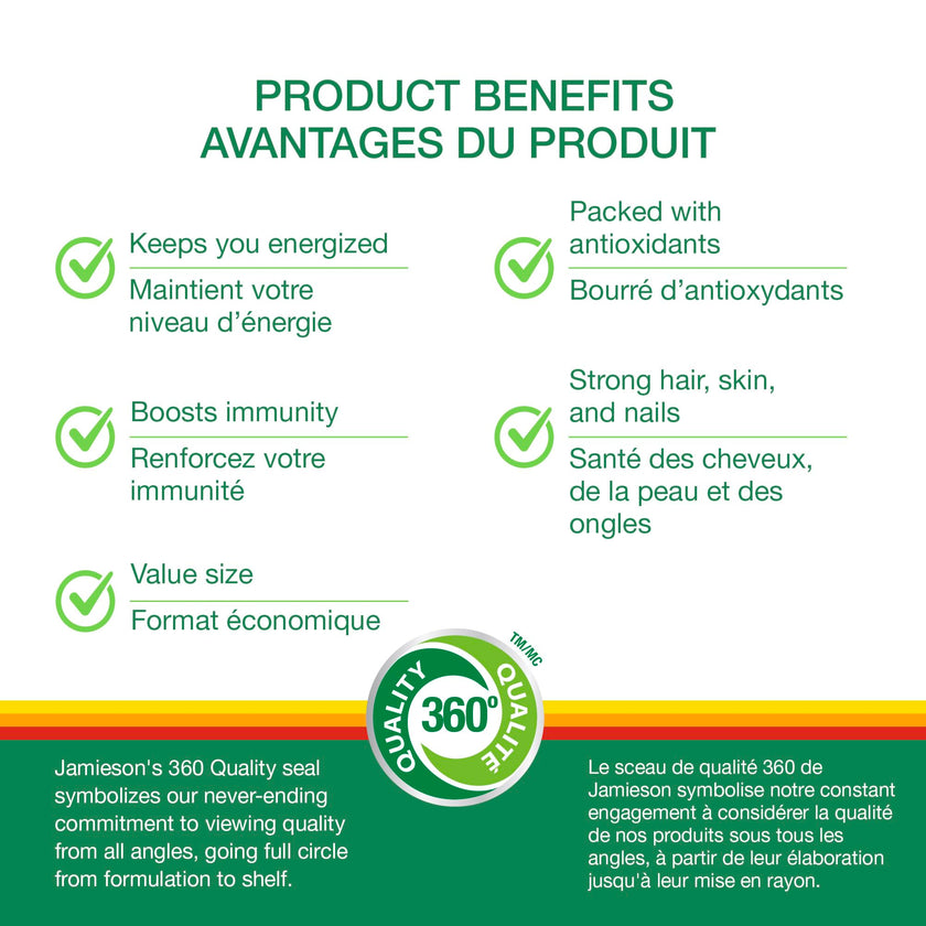 Jamieson 100% Complete Multivitamin for Women, with Cranberry, Biotin and Calcium, Supports Energy, Immunity, Everyday Health, Healthy Skin, and Bone Health, One Per Day, 160 Caplets 🍁 All In One Marketplace Canada