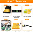 Soldering Iron Kit 80W LCD Adjustable Temperature 180-520℃ Solder Kit Electronics 12 in 1 Welding Tools with ON/Off Switch, Solder Wire, 5 Soldering Tips, Desoldering Pump, Stand, Tweezers 🍁 All In One Marketplace Canada