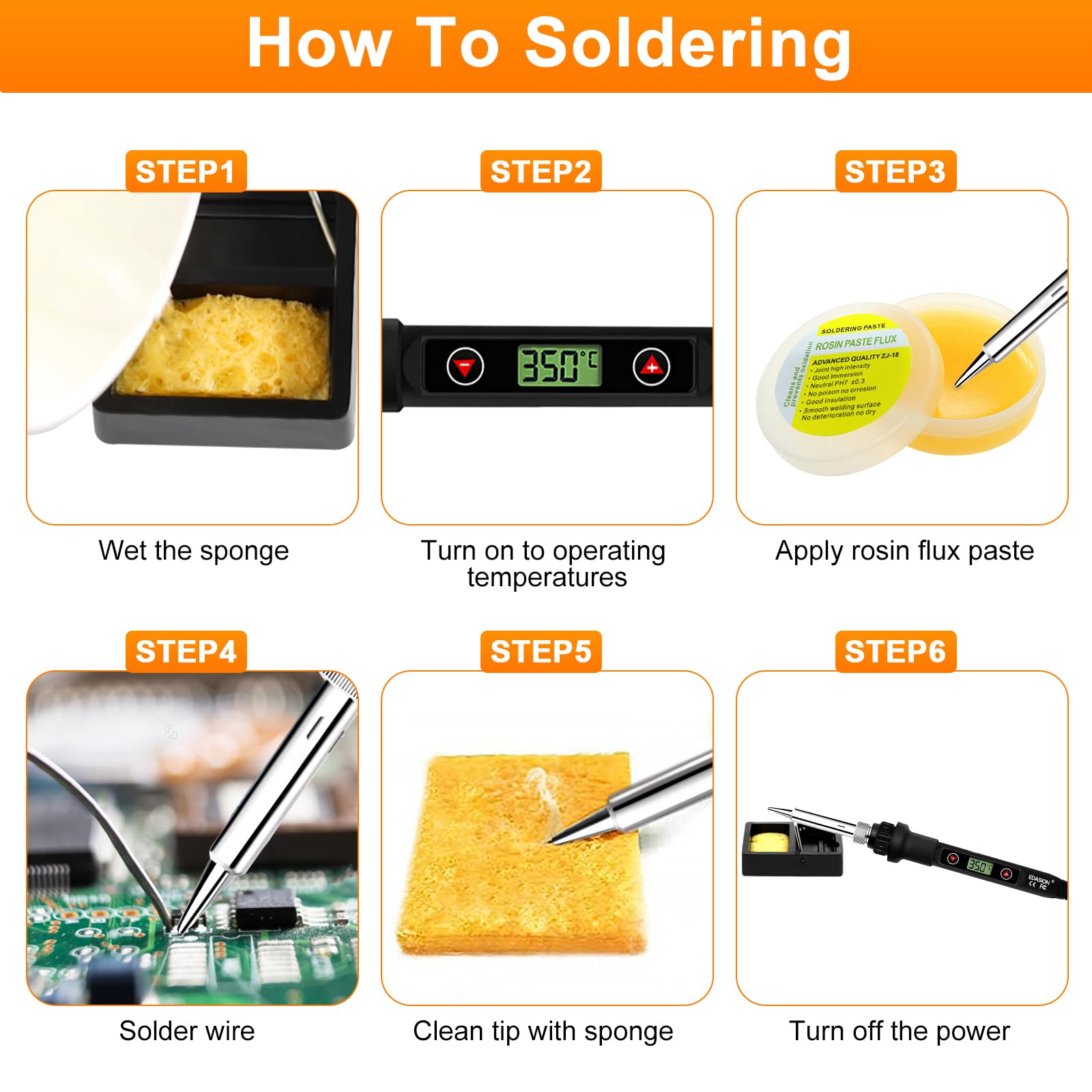Soldering Iron Kit 80W LCD Adjustable Temperature 180-520℃ Solder Kit Electronics 12 in 1 Welding Tools with ON/Off Switch, Solder Wire, 5 Soldering Tips, Desoldering Pump, Stand, Tweezers 🍁 All In One Marketplace Canada