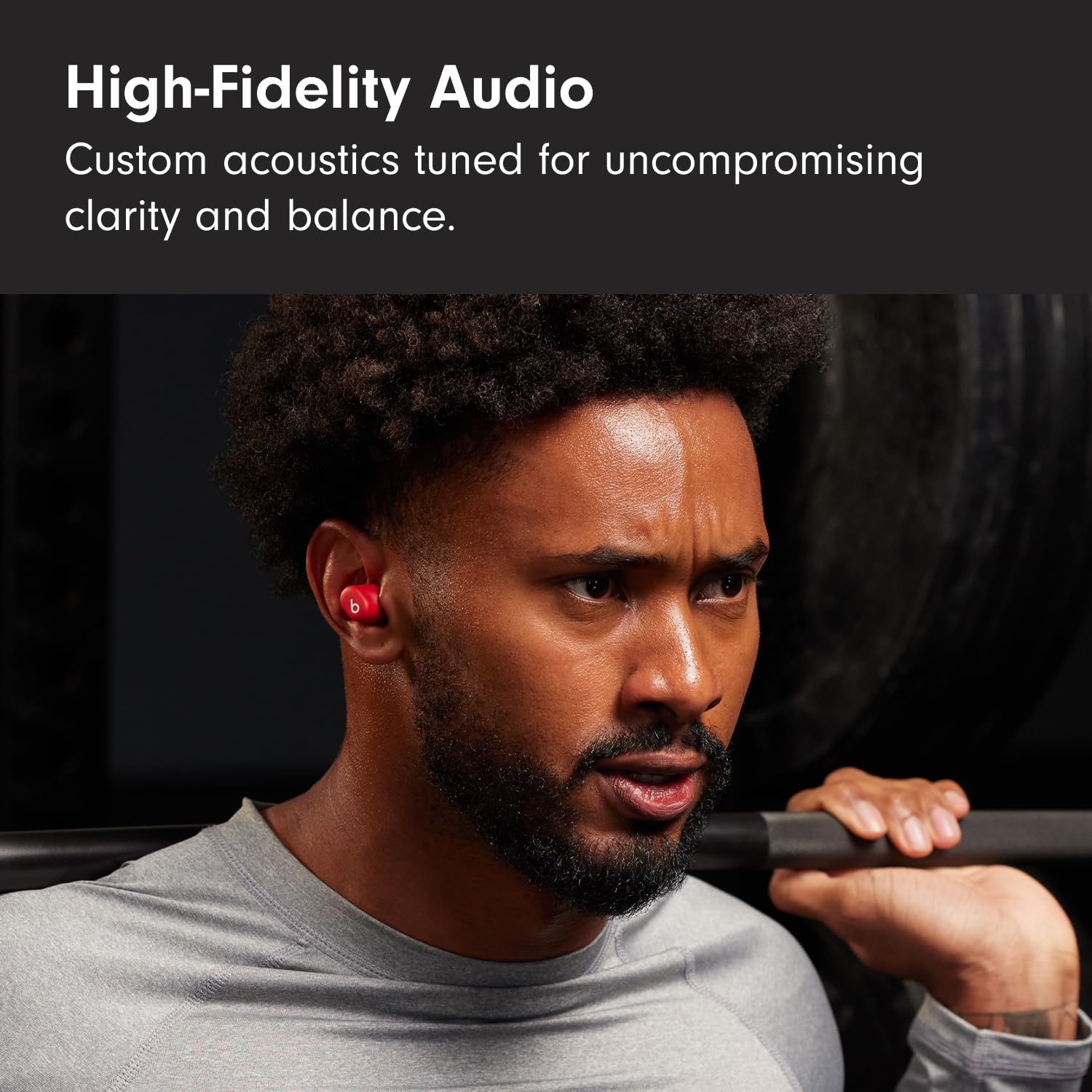 Beats Solo Buds - Wireless Bluetooth Earbuds | 18 Hours of Battery Life | Apple & Android Compatibility | Built-in Microphone - Transparent Red 🍁 All In One Marketplace Canada