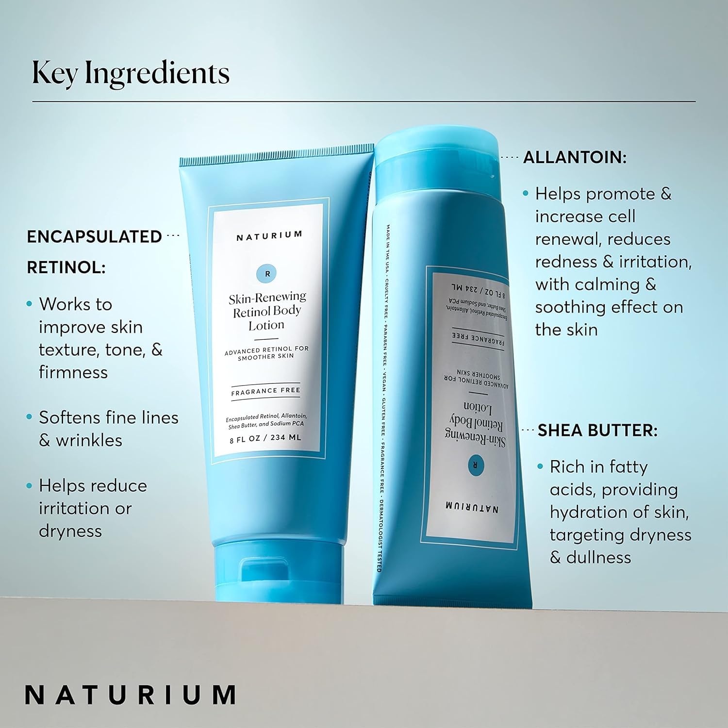 Naturium Skin-Renewing Retinol Body Lotion | Moisturizing & Firming Cream, With Allantoin & Shea Butter | 8 FL OZ / 234 ml 🍁 All In One Marketplace Canada