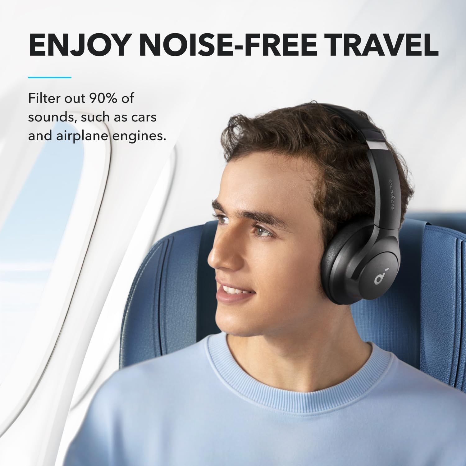 soundcore by Anker Q20i Hybrid Active Noise Cancelling Headphones, Wireless Over-Ear Bluetooth, 40H Long ANC Playtime, Hi-Res Audio, Big Bass, Customize via an App, Transparency Mode, Ideal for Travel 🍁 All In One Marketplace Canada