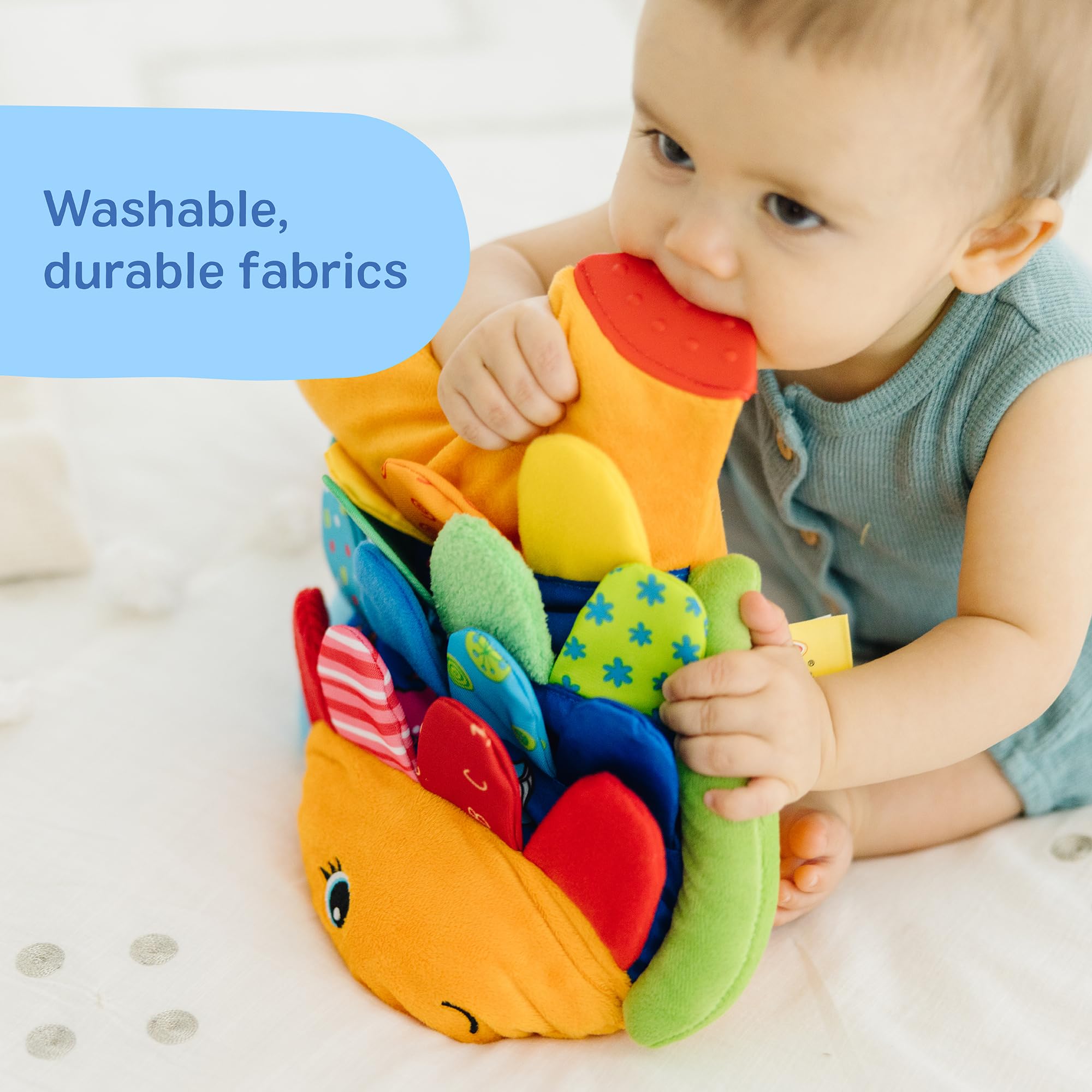 Melissa & Doug K’s Kids, Flip Fish Stuffed Animal, Soft Baby Book, Multi-Textured Squeaking & Crinkling Infant Sensory Toys for Babies with Baby Mirror, Tummy Time Toys for Infants Ages 0–9 Months 🍁 All In One Marketplace Canada