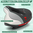 Comfortable Bike Seat for Men Women with Dual Shock Absorbing Ball Waterproof Wide Bicycle Saddle Fit for Most Standard Post 🍁 All In One Marketplace Canada