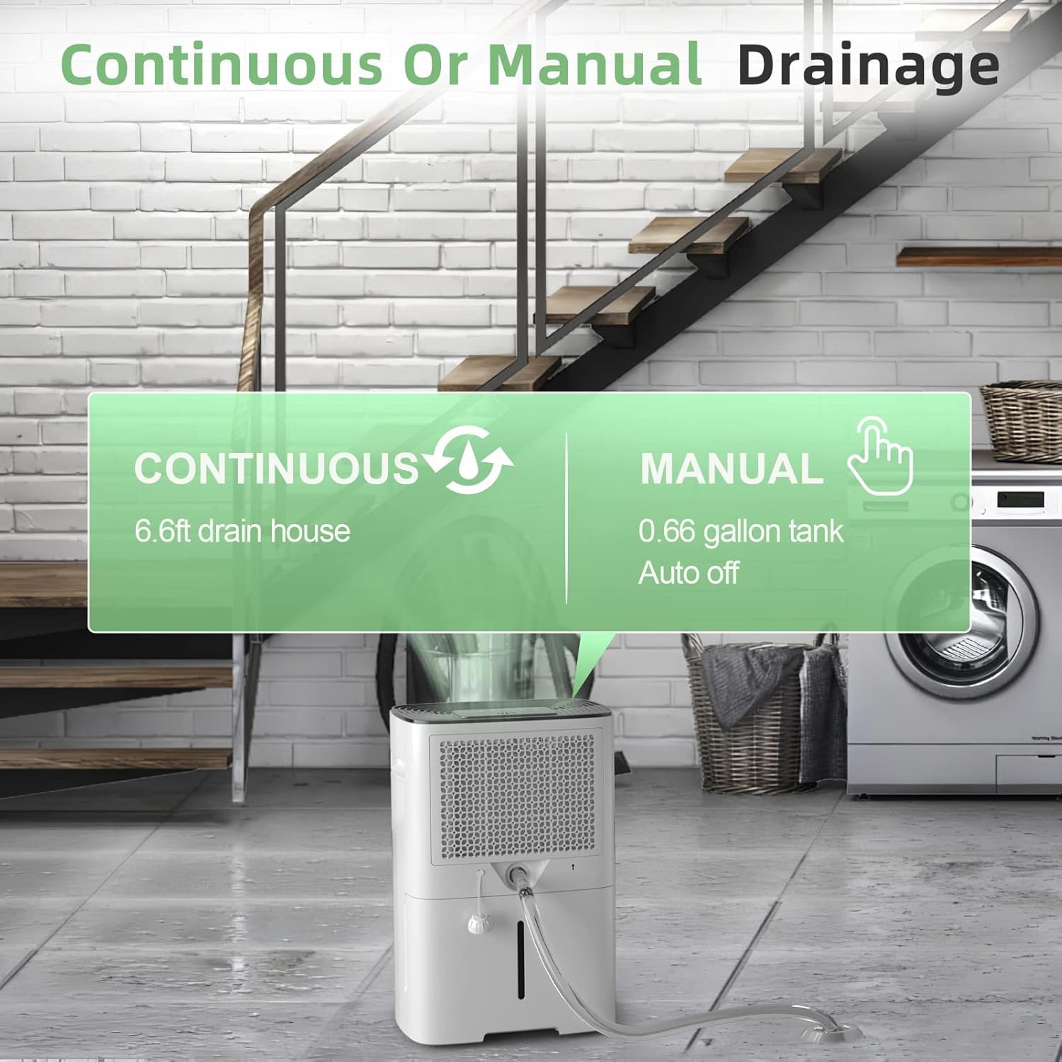 HOGARLABS 34 Pint Smart Dehumidifiers for Home and Basements, with 3 Working Modes, Overflow Protection, and Auto Shut off Restart. Ultra Silent Dehumidifier with Drain Hose and Digital Control Panel. 🍁 All In One Marketplace Canada