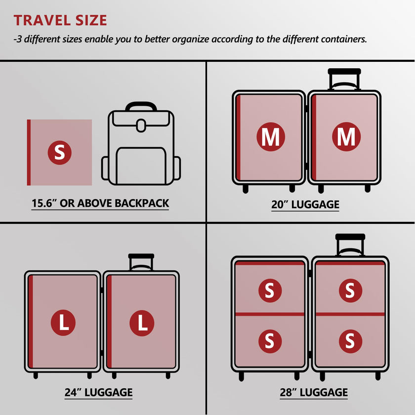 Travel Vacuum Bags for Clothing with Rechargeable Electric Pump, Compression Packing Cubes Organizer Storage for Luggage Suitcase, Space Saver Seal Bags for Vacation Cruise, 18 Combo 🍁 All In One Marketplace Canada