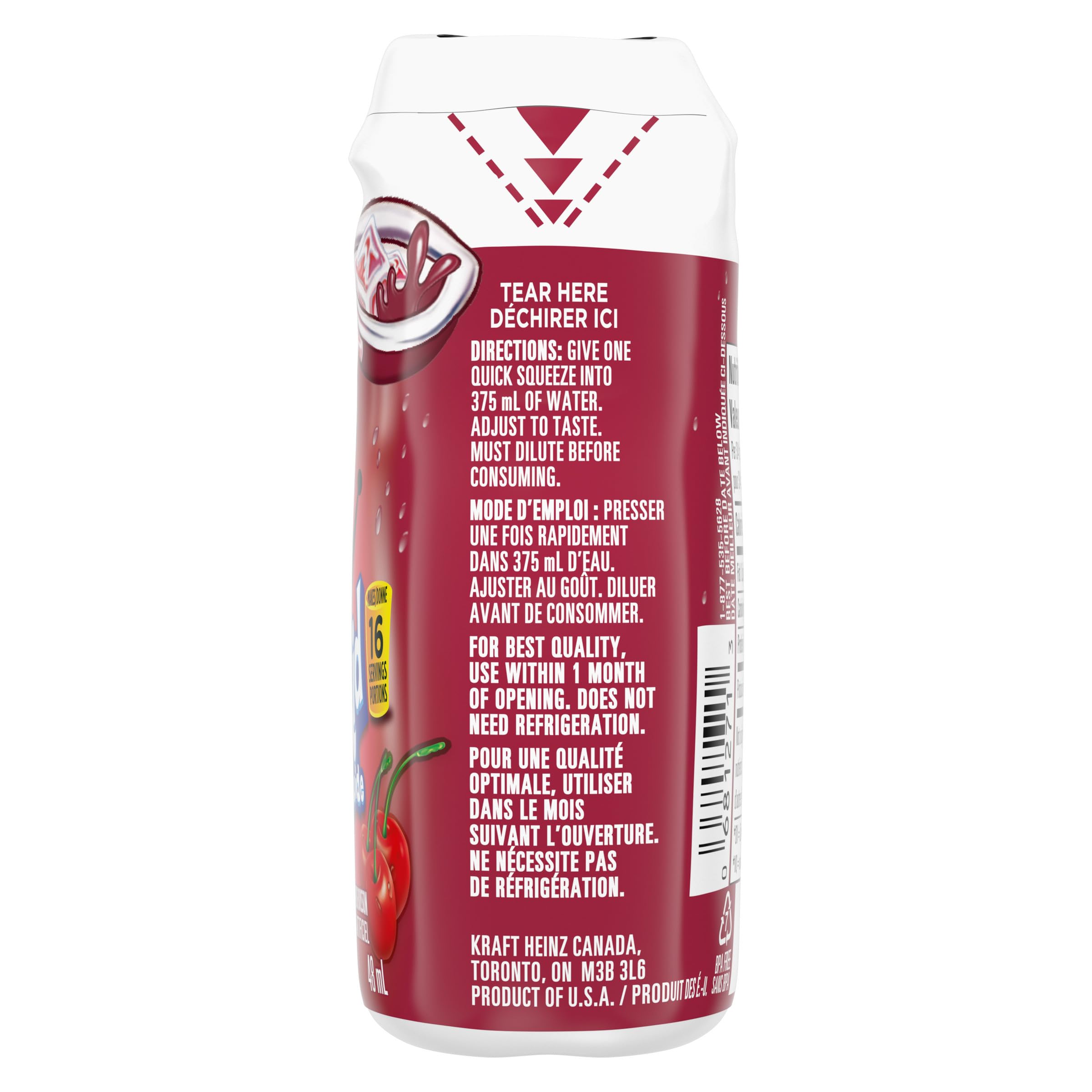 Kool-Aid Cherry Liquid Drink Mix, 48 mL Bottle (Pack of 12) 🍁 All In One Marketplace Canada