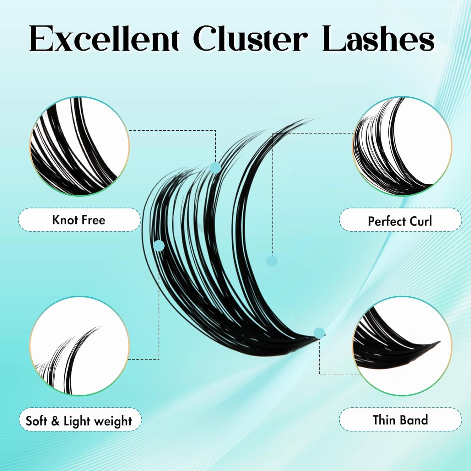 GEMERRY Cluster Lashes Lash Clusters Lash Extension Kit Black Brown Eyelashes 3D-200D 8-20mm (1 count (Pack of 1), Beginner Set-80D) 🍁 All In One Marketplace Canada