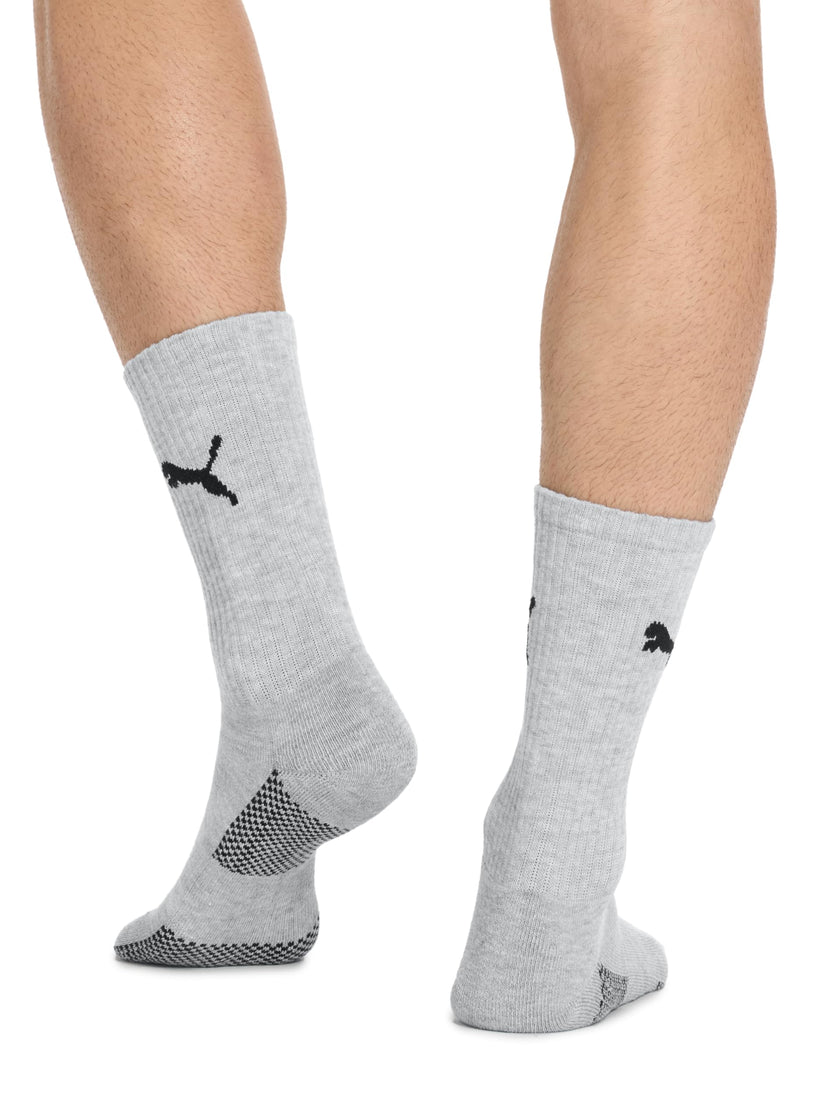 PUMA Men's 8 Pack Athletic Cushioned Crew Socks, White/Grey, 10-13 🍁 All In One Marketplace Canada