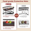 2 Tier Large Fruit Bowl for Kitchen Counter with 2 Banana Holders,2026 Sturdy Metal Fruit Basket with Protective Mats Keeping Fruits Fresh,Kitchen Organizers and Storage for Bread Potato Onion Storage 🍁 All In One Marketplace Canada
