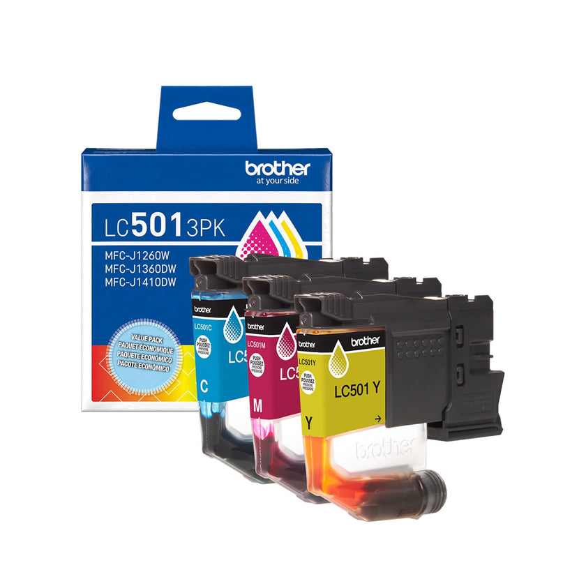 Brother Genuine LC5013PKS Standard Yield Cyan, Magenta, Yellow Ink Cartridges for Brother Printer MFC-J1260DW, MFC-J1360DW, MFC-J1410DW 🍁 All In One Marketplace Canada