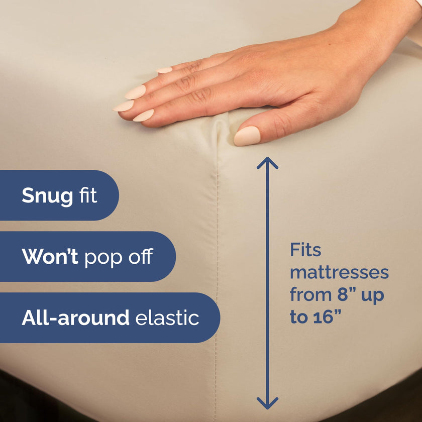 King Size 4 Piece Sheet Set - Comfy Breathable & Cooling Sheets - Hotel Luxury Bed Sheets for Women & Men - Deep Pockets, Easy-Fit, Extra Soft & Wrinkle Free Sheets - Wheat Oeko-Tex Bed Sheet Set 🍁 All In One Marketplace Canada