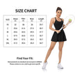 Womens Workout Tennis Dress with Built in Shorts and Bra Athletic Golf Activewear for Exercise, Black, Medium 🍁 All In One Marketplace Canada