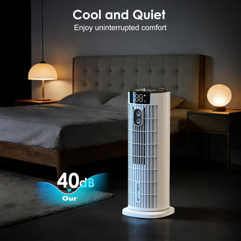 Portable Air Conditioner,1000ML Tower Fan with Remote,4-IN-1 Evaporative Air Cooler with 3 Wind Speeds&Turbo Mode,2 Mist,10H Timer,90° Oscillation Portable AC for Home,Office 🍁 All In One Marketplace Canada