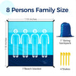 OCOOPA Sandproof Beach Blanket Waterproof, Extra Large 8 Persons Family Size 10'X9.2', Comfortable Parachute Nylon, Cozy& Chic, Compact& Light, Reinforced Windproof,4 Stakes&1 Travel Bag 🍁 All In One Marketplace Canada