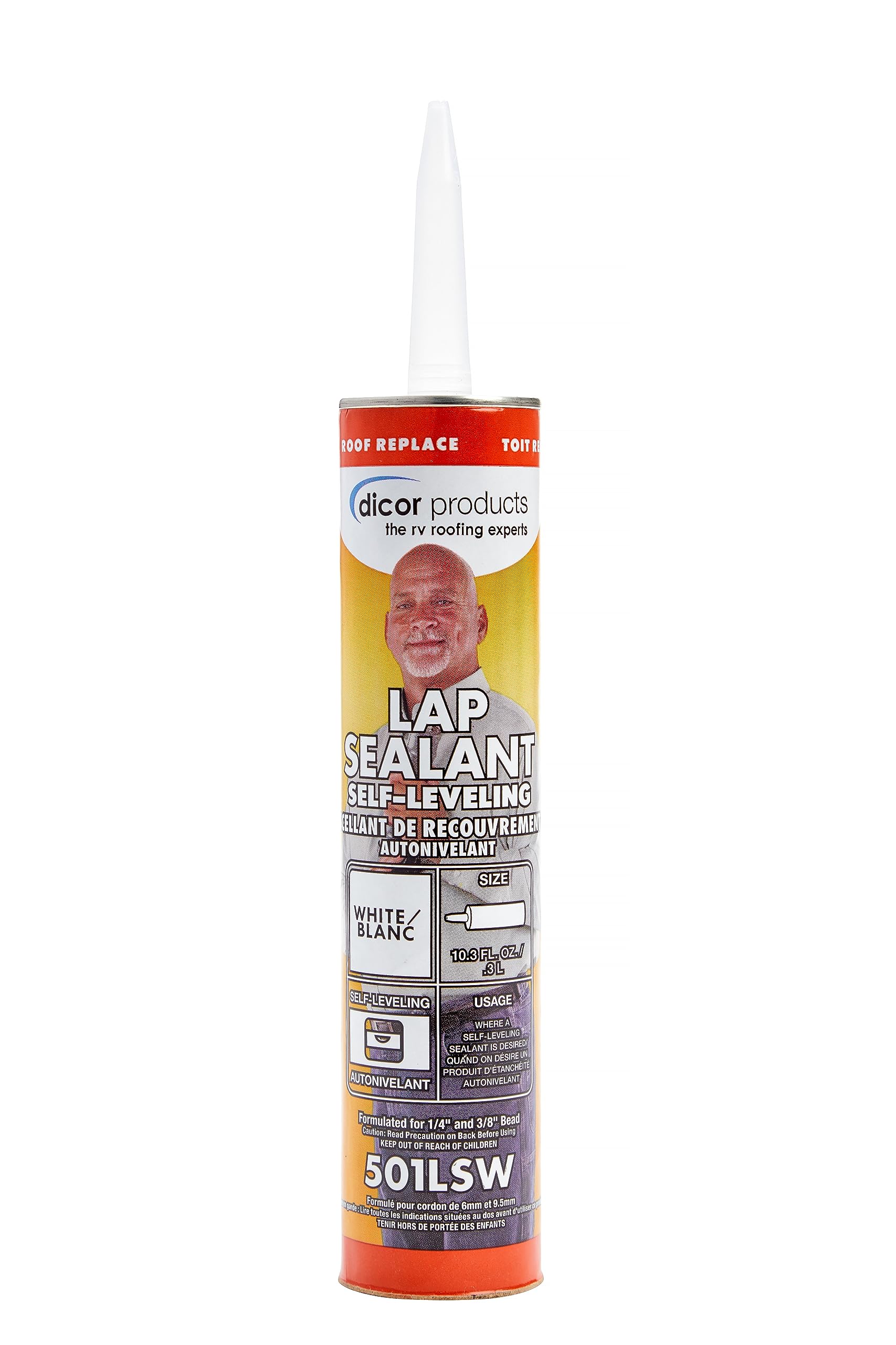 Dicor 501LSW-1 Epdm Self-Leveling Lap Sealant-10.3 Oz. Tube, White, 10.3 Fluid_Ounces (Packaging May Vary) 🍁 All In One Marketplace Canada