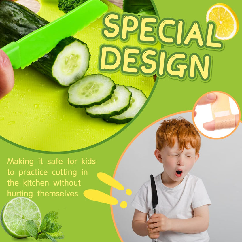 Montessori Kitchen Tools for Toddlers-Kids Cooking Sets Real-Toddler Safe Knives Set (13pcs) 🍁 All In One Marketplace Canada