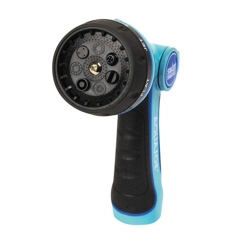 Aqua Joe AJHN102 Heavy Duty Indestructible Metal Multi Function Adjustable Hose Nozzle with Smart Throttle, Blue 🍁 All In One Marketplace Canada