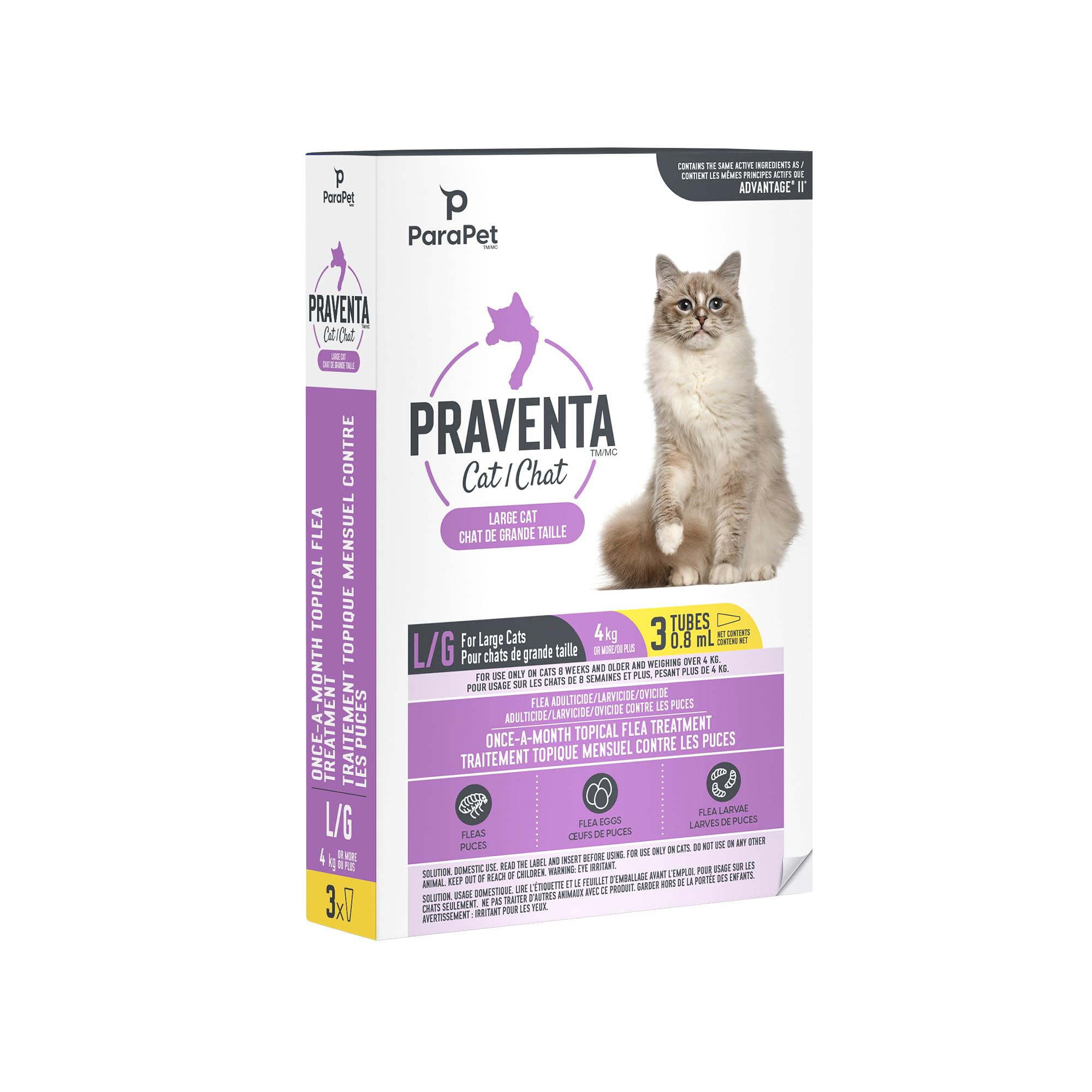 Parapet Praventa for Large Cats - 3 Tubes 🍁 All In One Marketplace Canada