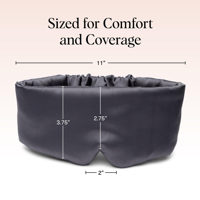 Kitsch Satin Sleep Mask - Eye Masks for Sleep, Softer Than Silk Satin Sleeping Mask Blindfold and Sleep Masks for Women and Men, Eye Care Travel Essentials - Charcoal Black 🍁 All In One Marketplace Canada