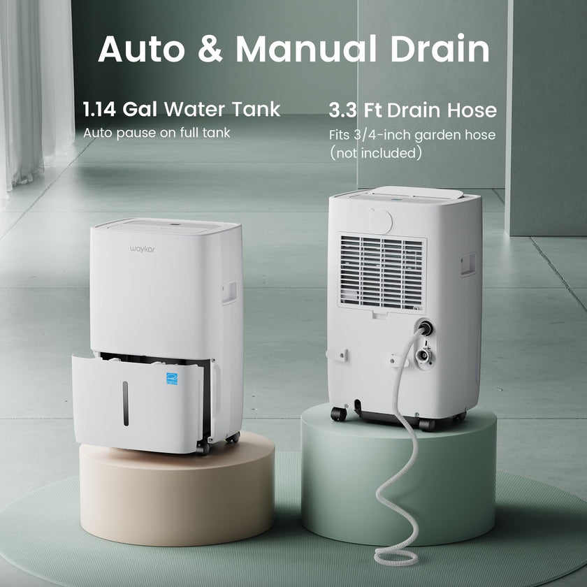 Waykar 80 Pints 2025 Energy Star Dehumidifier for Spaces up to 5,500 Sq. Ft for Basement and Home, Large Room with Drain Hose and 1.14 Gallons Water Tank 🍁 All In One Marketplace Canada
