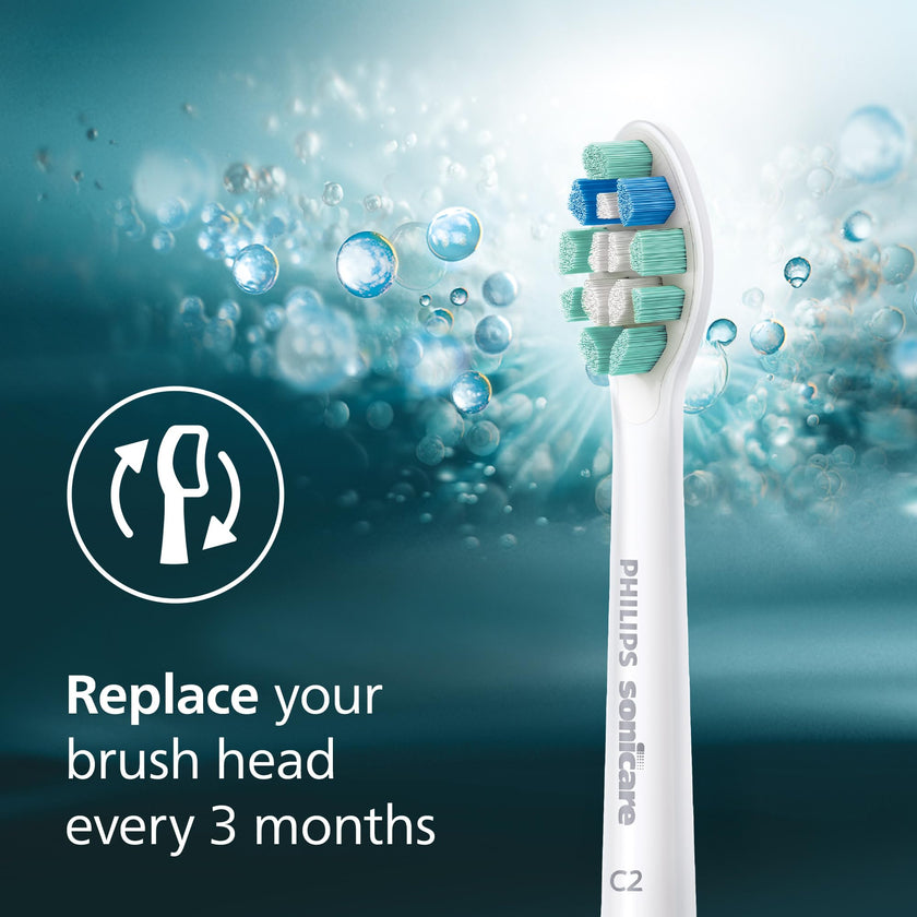 Philips Sonicare Optimal Plaque Control Electric Toothbrush Heads, Motorized Sonicare Toothbrush Heads, BrushSync Technology, Brush Head Pack (3 Heads), White, HX9023/65 🍁 All In One Marketplace Canada