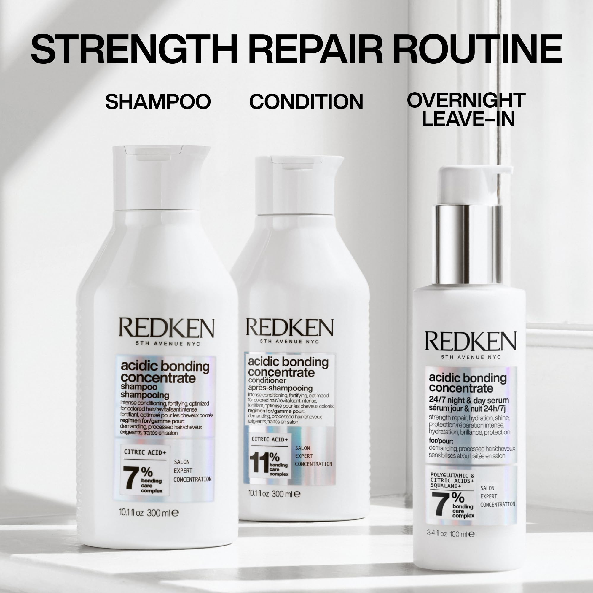 Redken Acidic Bonding Concentrate Hair Serum for Damaged Hair, Treatment for damaged processed, with Citric Acid, 100mL 🍁 All In One Marketplace Canada