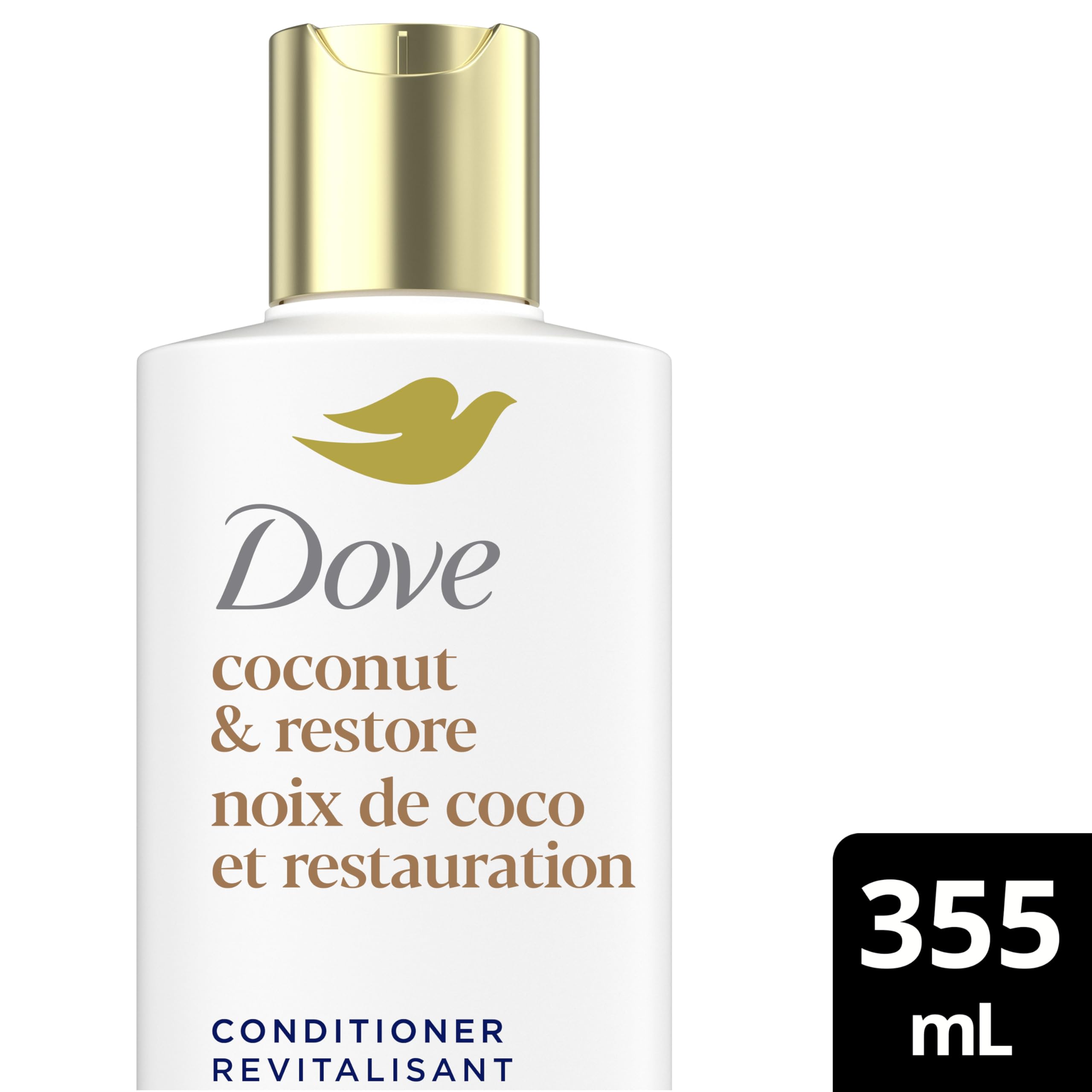 Dove Coconut Restore Shampoo & Conditioner for Damaged Hair, with Liquid Bio-Protein Care, 355 ML (2 Shampoo + 2 Conditioner) 🍁 All In One Marketplace Canada