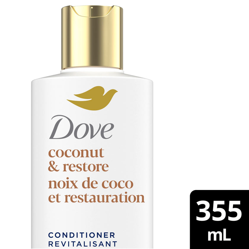 Dove Coconut Restore Shampoo & Conditioner for Damaged Hair, with Liquid Bio-Protein Care, 355 ML (2 Shampoo + 2 Conditioner) 🍁 All In One Marketplace Canada