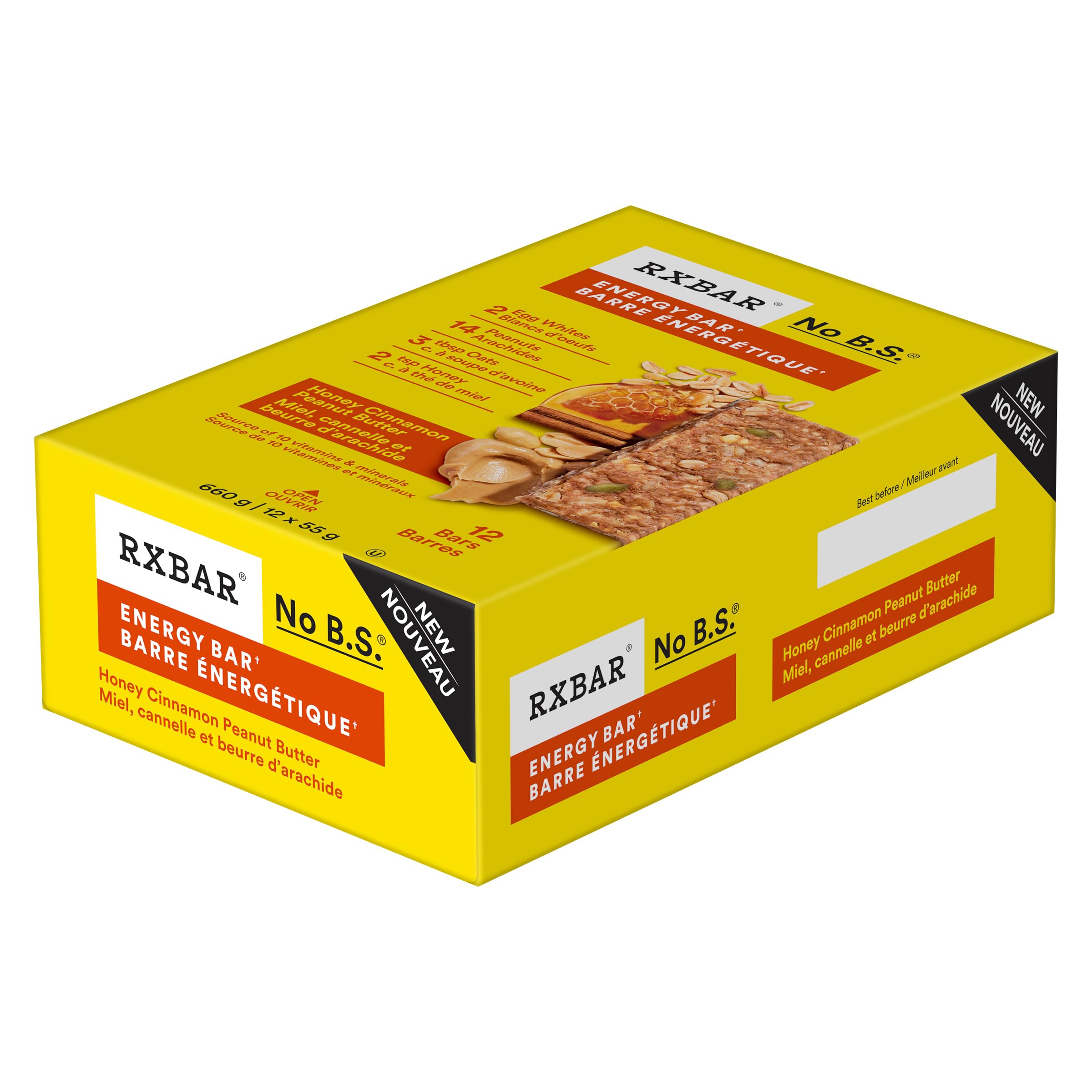 RXBAR Energy Protein Bar Honey Cinnamon Peanut Butter 12x55g (Pack of 12) 🍁 All In One Marketplace Canada
