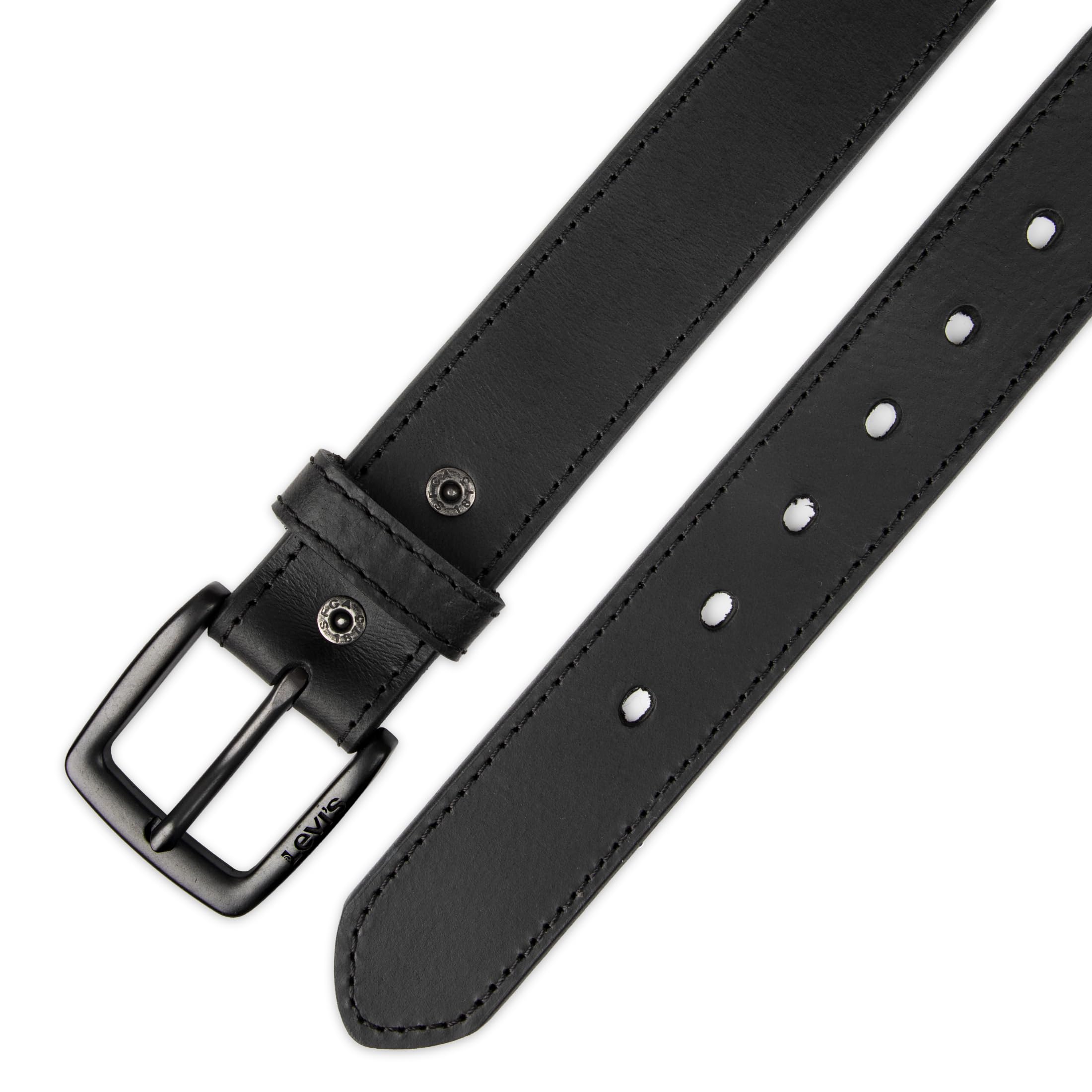 Levi's Casual Belt-Dress for Men Jeans with Thick Strap and Buckle, Matte black, Extra-Large (42-44) 🍁 All In One Marketplace Canada