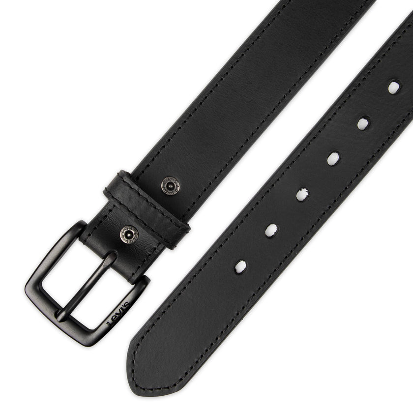Levi's Casual Belt-Dress for Men Jeans with Thick Strap and Buckle, Matte Black, Medium (34-36) 🍁 All In One Marketplace Canada