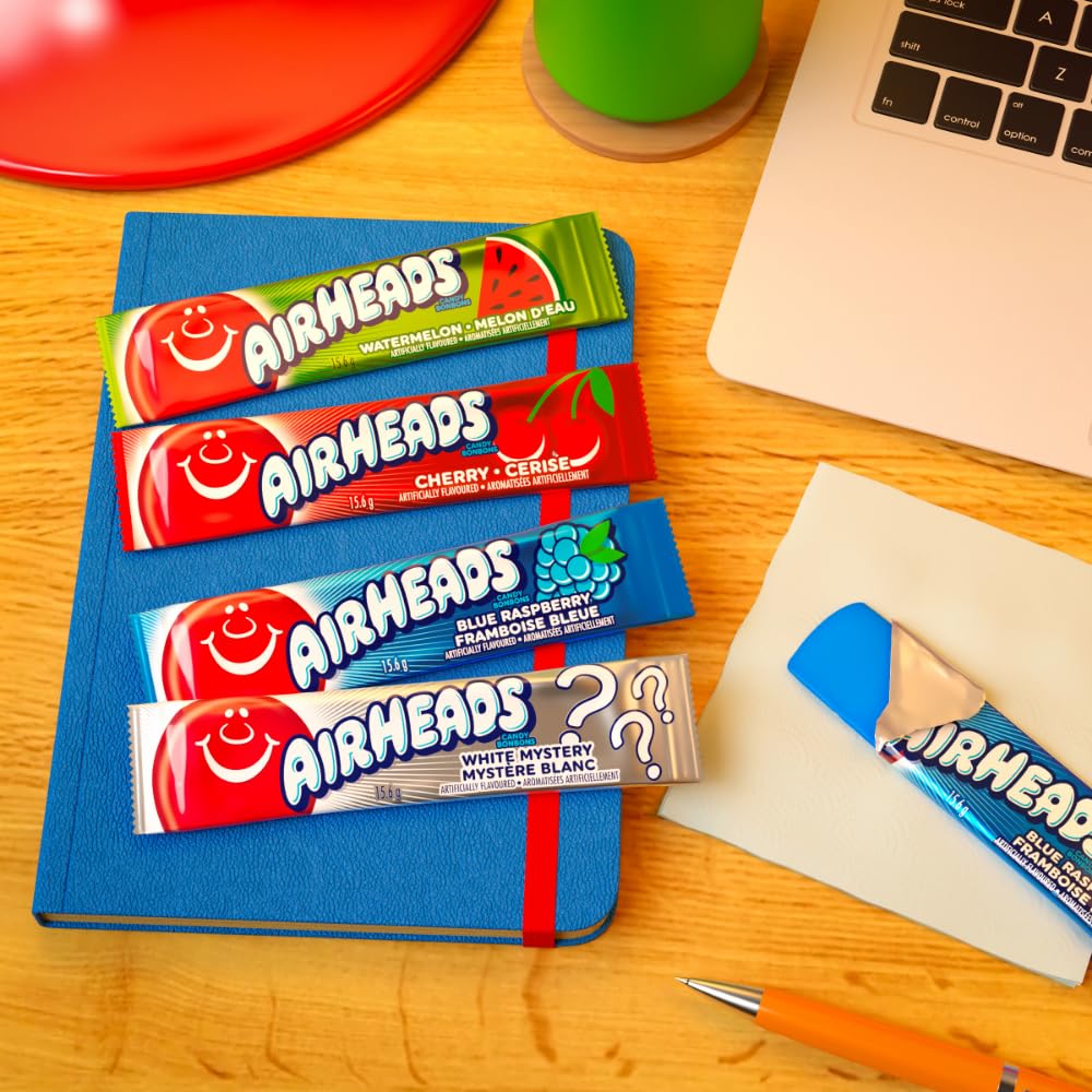 Airheads Candy Individually Wrapped Bars - White Mystery Flavour - Bulk Pack of 36 🍁 All In One Marketplace Canada