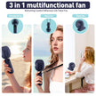 Portable Handheld Fan Rechargeable Small Fan 5 Speeds with Lanyard and Base USB Desk Fan Foldable Quiet Personal Fan with LED Display for Office, Home, Travel, Outdoor 🍁 All In One Marketplace Canada