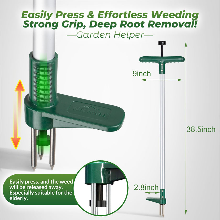 Walensee Weed Puller, Stand Up Weeder Hand Tool, Long Handle Garden Weeding Tool with 3 Claws, Hand Weed Hound Weed Puller for Dandelion, Standup Weed Root Pulling Tool and Picker, Grabber (1 Pack) 🍁 All In One Marketplace Canada