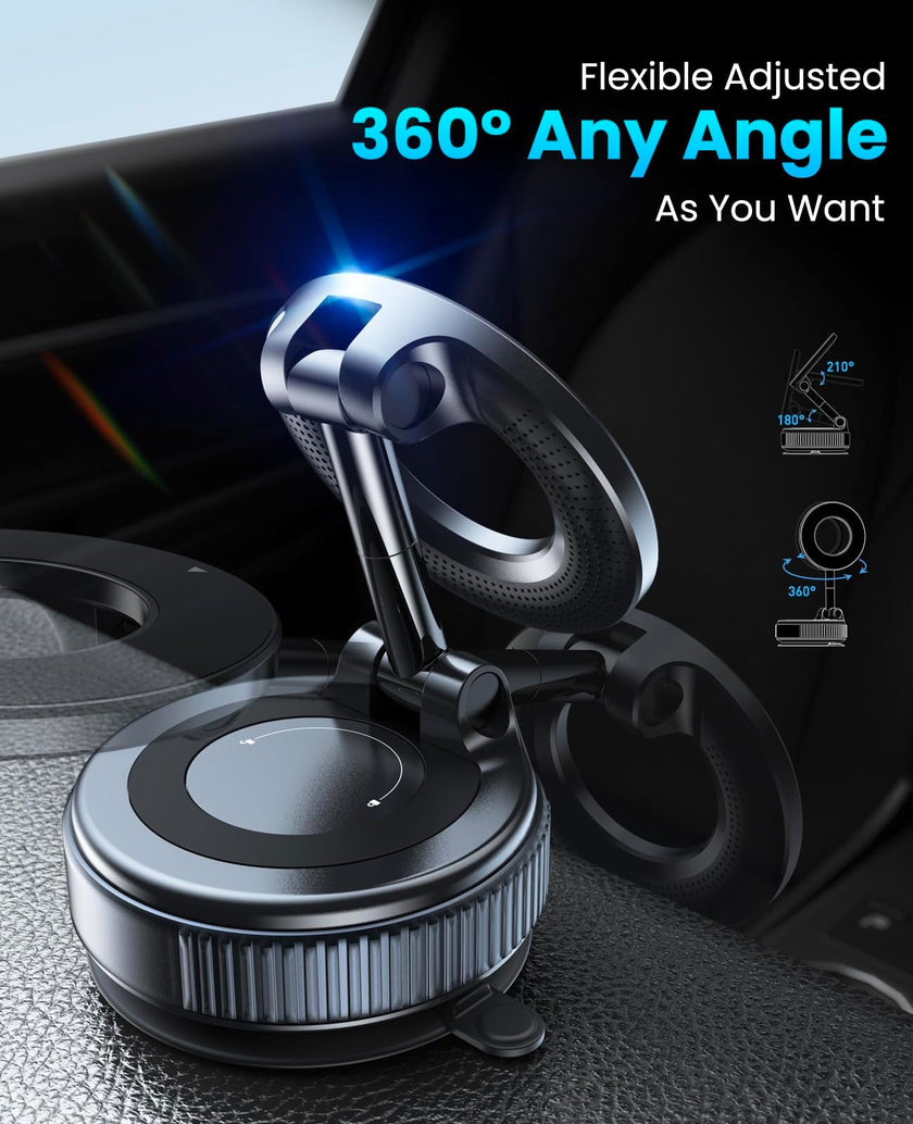 Jononser Magnetic Suction Phone Mount for Magsafe, 360° Adjustable Magnetic Car Phone Holder, Pocket Size Foldable Car Mount, Cell Phone Holders for Your Car for iPhone 17 16 15 14 13 12 Series,Black 🍁 All In One Marketplace Canada