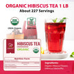 Soeos Organic Hibiscus Tea, 1lb (16oz) Whole Dried Hibiscus Flowers, Caffeine-Free Herbal Tea with Bold Tart Flavor, Perfect for Iced Tea, Hot Infusions & Floral Blends. 🍁 All In One Marketplace Canada