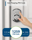 TEEHO TE001 Keyless Entry Door Lock with Keypad - Smart Deadbolt Lock for Front Door with 2 Keys - Auto Lock - Easy Installation - Satin Nickel 🍁 All In One Marketplace Canada