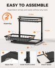 Sevenblue 2 Pack Under Sink Organizer, Height Adjustable 2 Tier Under Sink Organizer Kitchen, Multi-Purpose Storage Shelf for Kitchen Bathroom Cabinet (Black, Large) 🍁 All In One Marketplace Canada