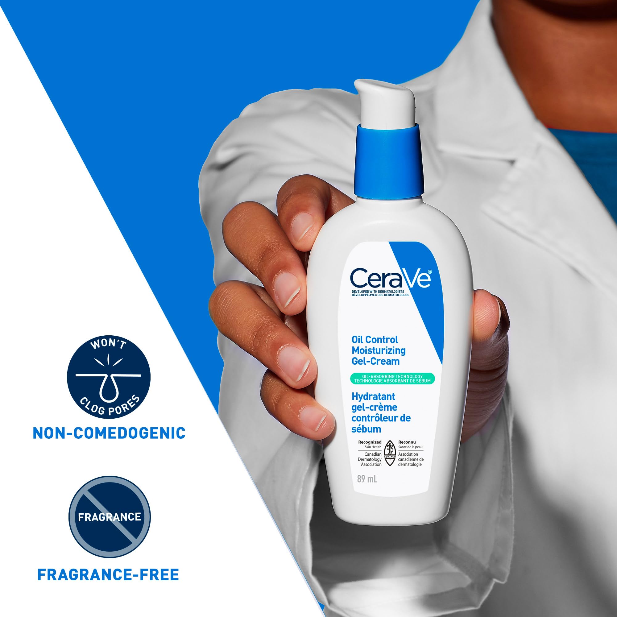 CeraVe Oil Control Moisturizing Gel-Cream for Oily & Combination Skin, 48H Hydration & 8H Shine Control, Non-Greasy, Matte Finish with Ceramides, Hyaluronic Acid & Niacinamide, Fragrance-Free, 89mL 🍁 All In One Marketplace Canada