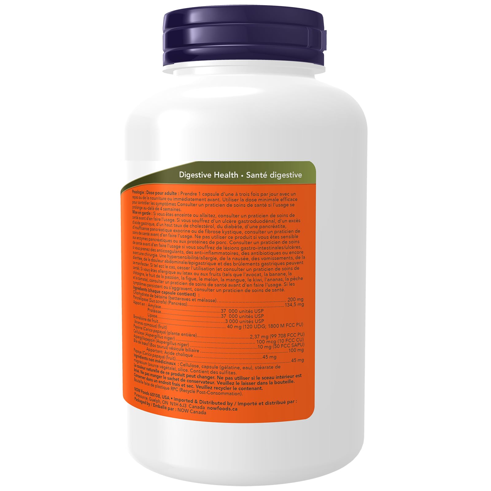 NOW Supplements, Super Enzymes, Formulated with Bromelain, Ox Bile, Pancreatin and Papain, Super Enzymes,180 Capsules 🍁 All In One Marketplace Canada