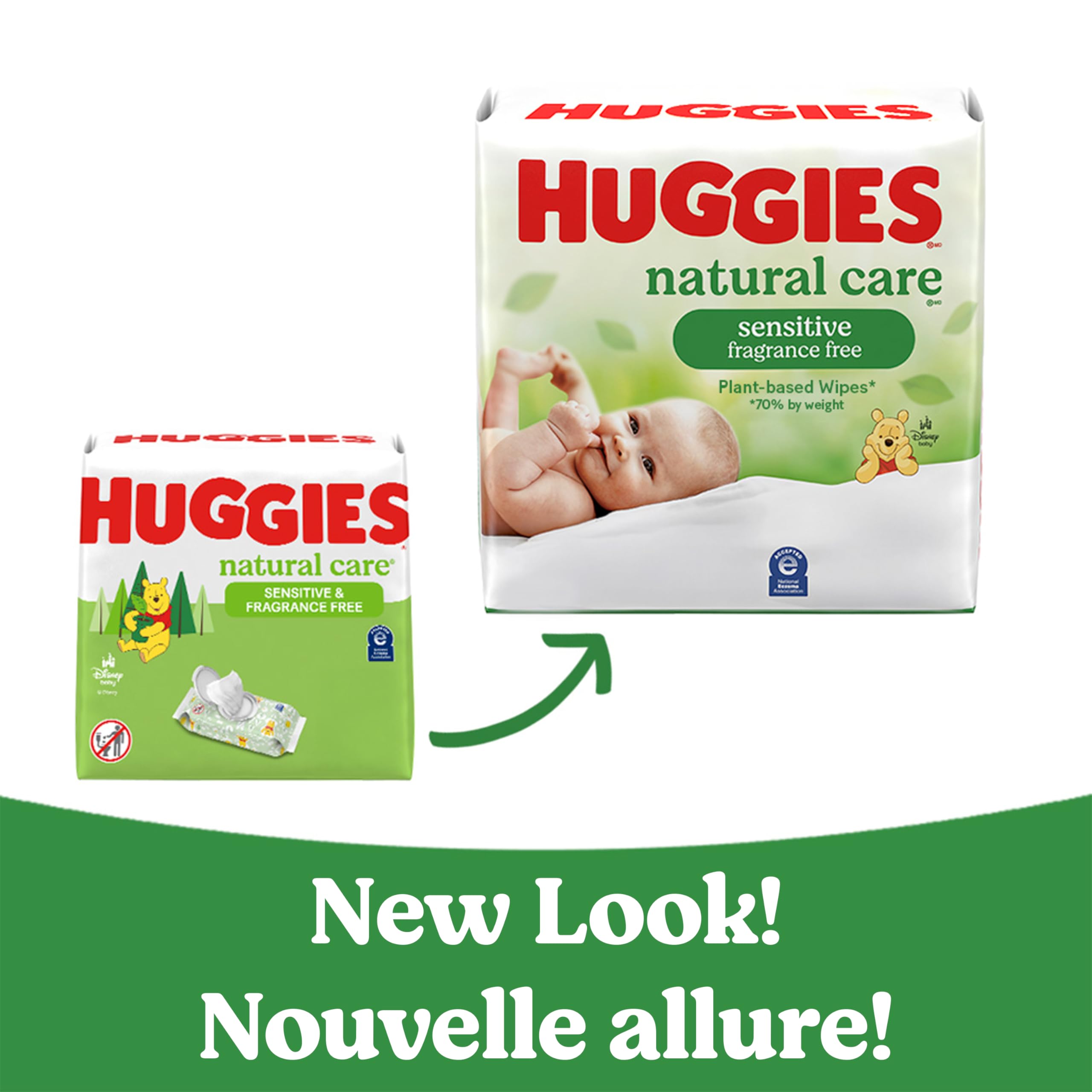 Huggies Natural Care Sensitive Baby Wipes, Unscented, Hypoallergenic, 99% Purified Water, 12 Flip-Top Packs (768 Wipes Total), Packaging May Vary 🍁 All In One Marketplace Canada