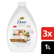 Dove Advanced Care Shea Butter & Warm Vanilla Hand Wash for soft, smooth skin, Bottle Refill nourishes skin 10 layers deep, 1 L (Pack Of 3) 🍁 All In One Marketplace Canada