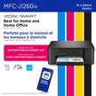 Brother MFC-J1260W Work Smart Wireless Colour Inkjet All-in-One Printer Scanner Copier for Home Office 150-Sheet Tray 16ppm Black 9ppm Colour with LC501 Starter Ink (MFCJ1260W) 🍁 All In One Marketplace Canada