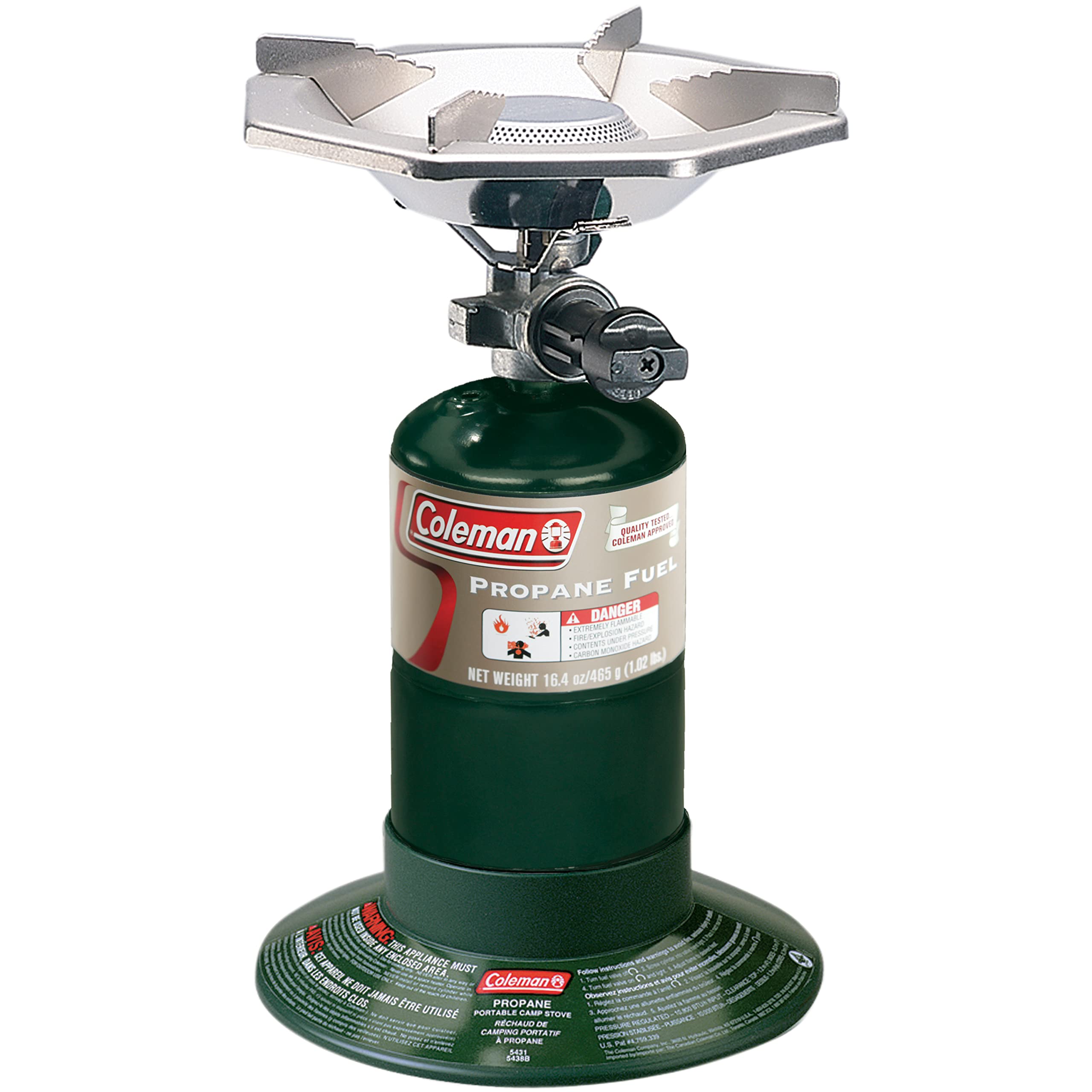 Coleman Bottletop Propane Camping Stove, Portable 1-Burner Adjustable Stove with Wind Baffles, Pressure Regulator, and 10,000 BTUs of Power; Ideal for Camping, Hiking, Backpacking, & More 🍁 All In One Marketplace Canada