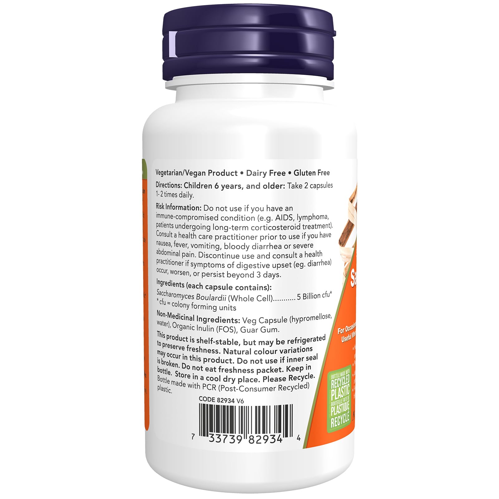 NOW Supplements, Saccharomyces Boulardii, 5 Billion CFU Probiotic, 60 Veg Capsules 🍁 All In One Marketplace Canada