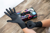FRAMAR Black Nitrile Gloves – Black Disposable Gloves, Cleaning Gloves, Mechanic Gloves, Plastic Gloves Disposable (Medium) 🍁 All In One Marketplace Canada