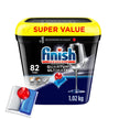 Finish Quantum Ultimate Dishwasher Detergent Pods, 3-Chamber Formula with Powerball, 2X Grease Fighting*, 24H Dried-On Stains, Deep Clean, Virtually Spotless Shine, No Pre-Rinse, 82 Tabs 🍁 All In One Marketplace Canada