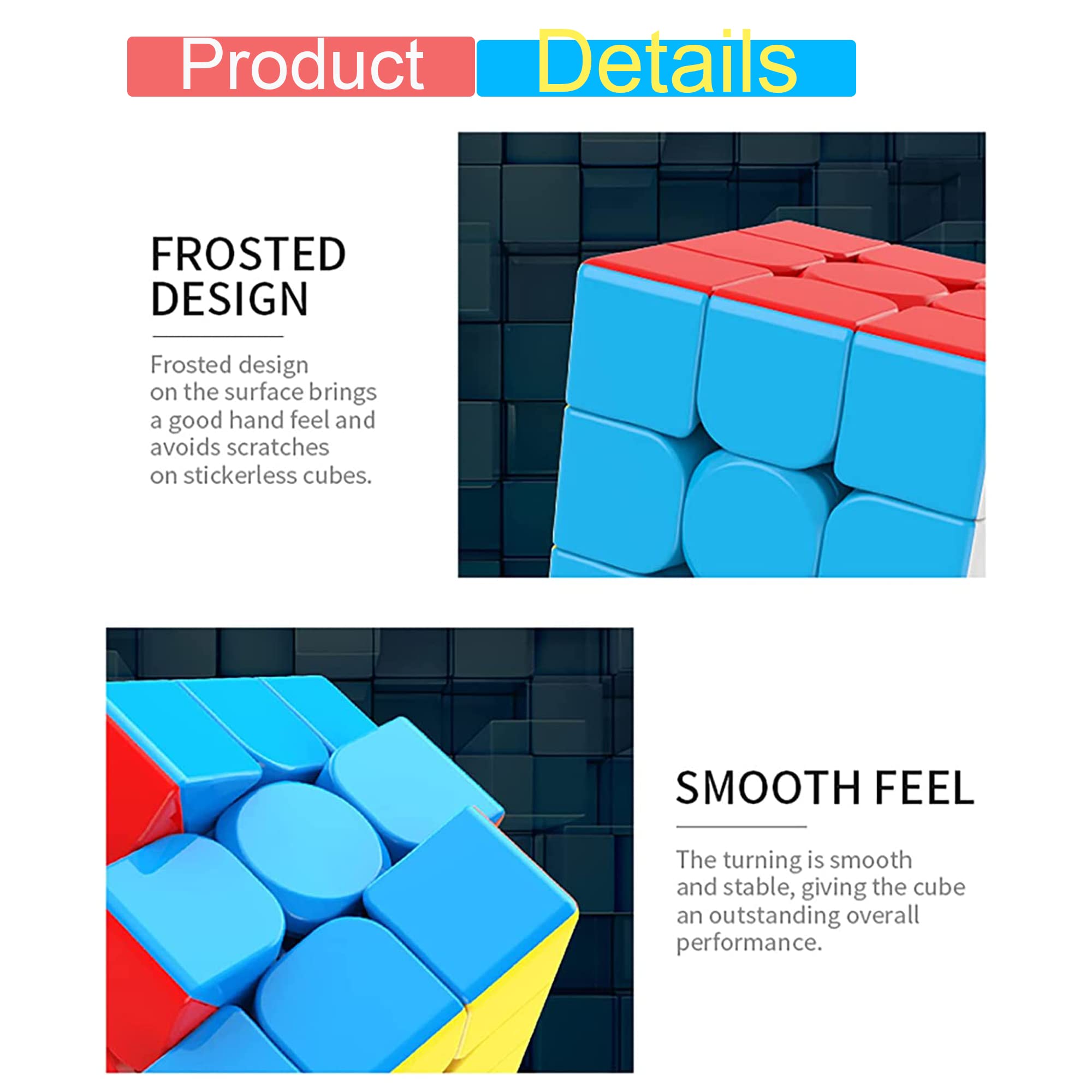 TWSTYFAL Speed Cube 3x3x3 Magic Cube Puzzles Fidget Toys, Fast Smooth Turning Ultra Durable Colour-Matching Puzzle, Classic Problem-Solving Cube with Gift, Exercise Brain and Hands-on Skills, Relief 🍁 All In One Marketplace Canada
