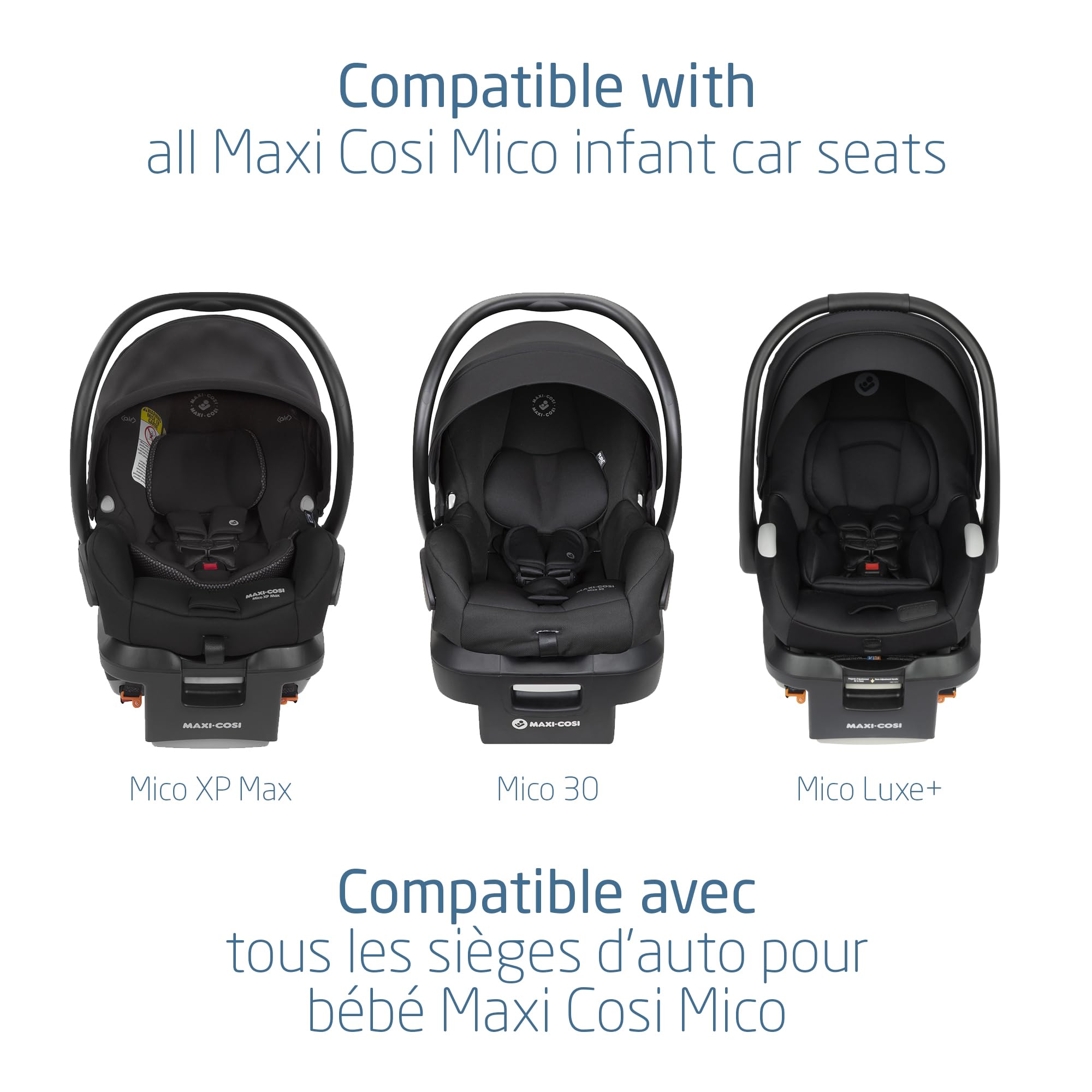 Maxi Cosi Mico Infant Car Seat Base - Compatible with All Mico Infant Car Seats, Adjustable, Anti-Rotation Stability Leg, Integrated Belt Lockoff, Self-Retracting One-Click UAS System, Black 🍁 All In One Marketplace Canada